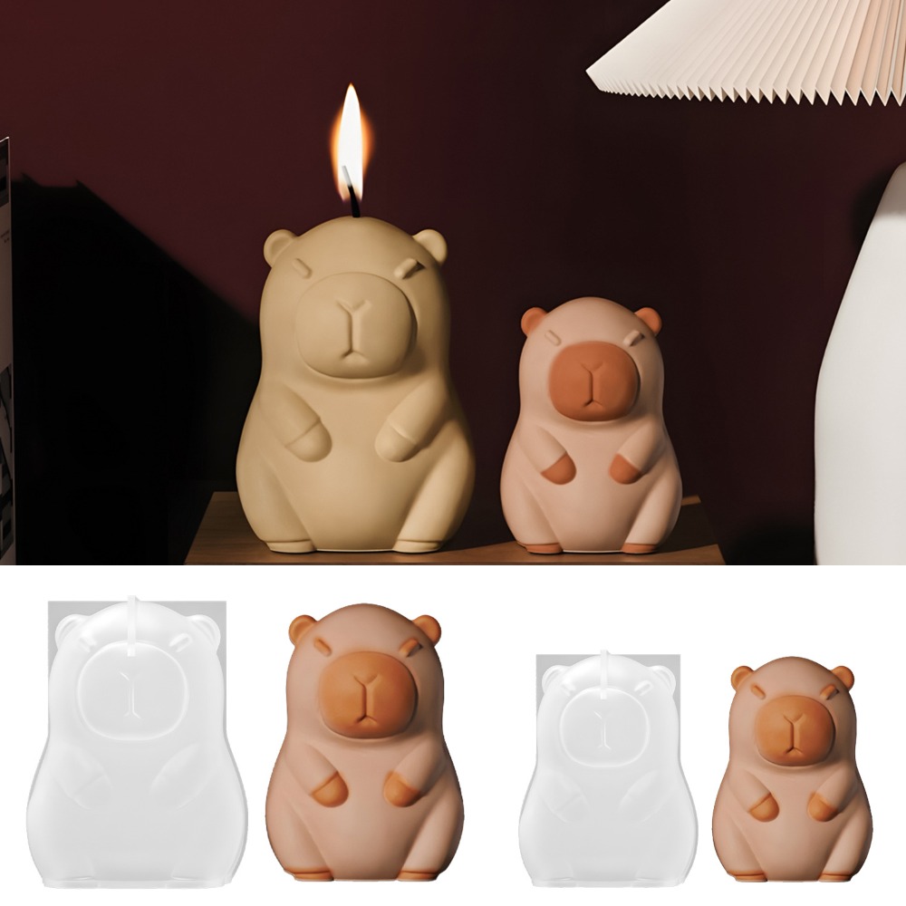 Candle Making Video - Standing Capybara Scent Candle Silicone Mold