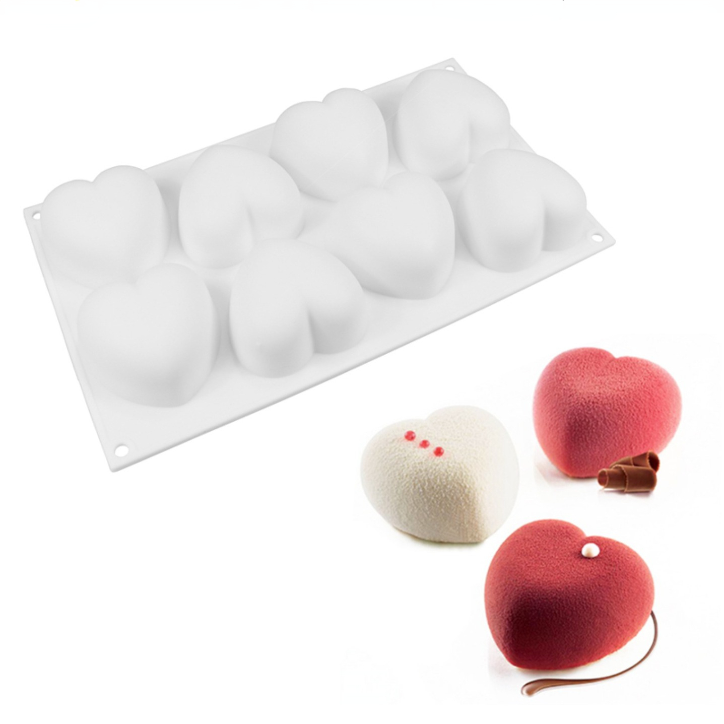 Candle Making Ideas - Love Heart Silicone Soap Mold Handmade