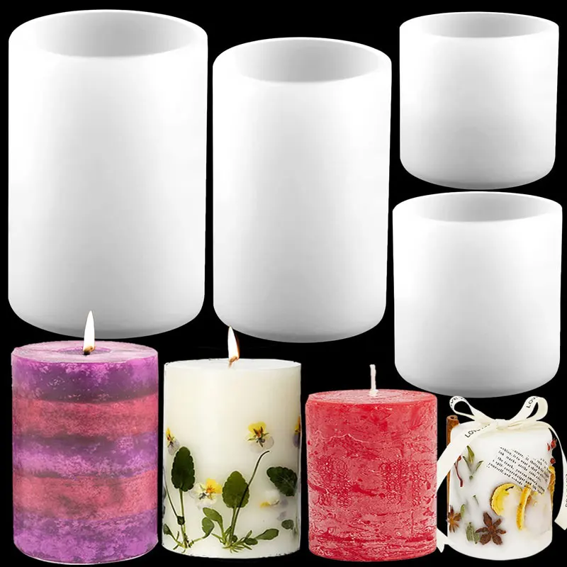 Candle Making Video - Cylinder Silicone Candle Molds Resin Mould