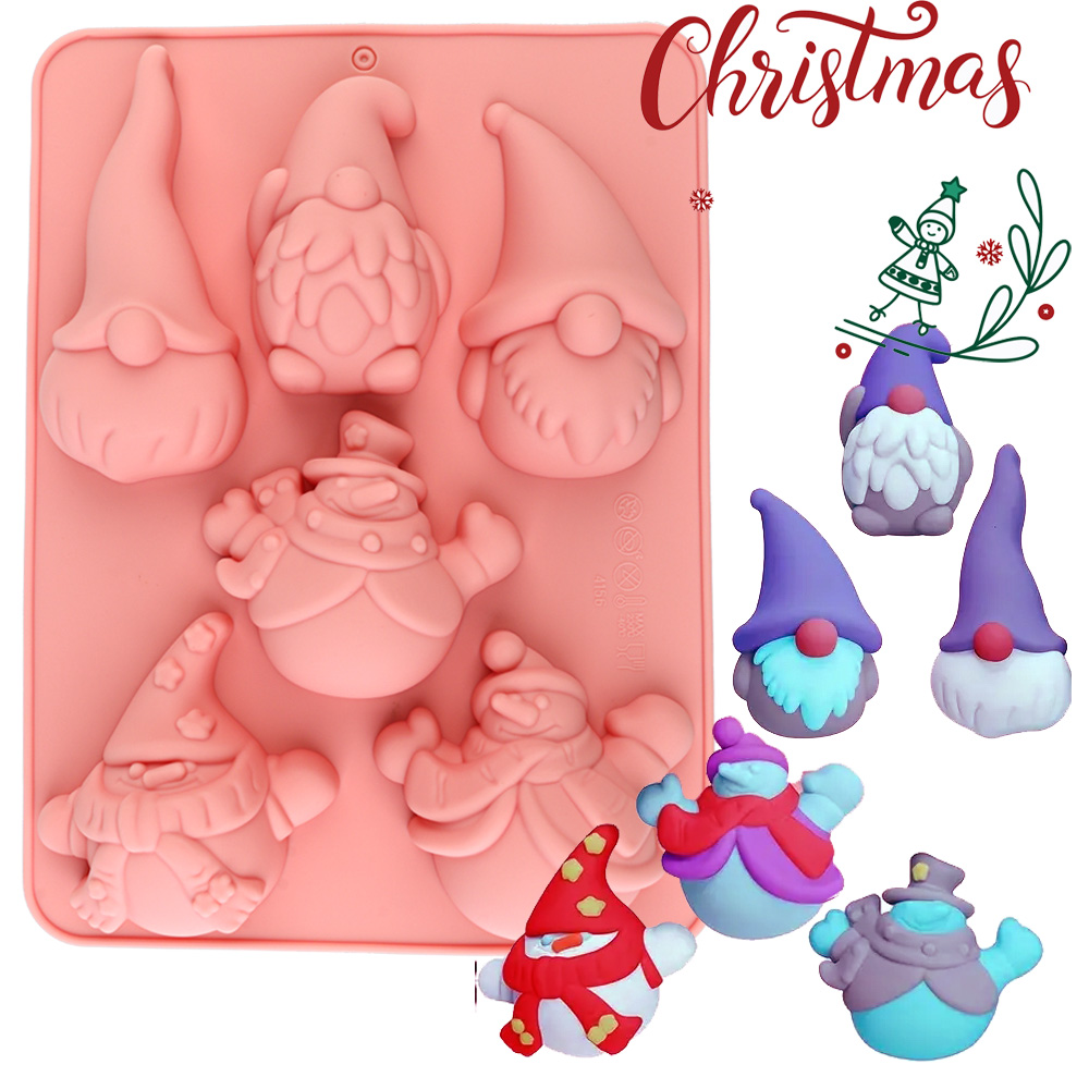 6-Cavity Christmas Gnome Cake  - огляд і ціна Candle Making Ideas