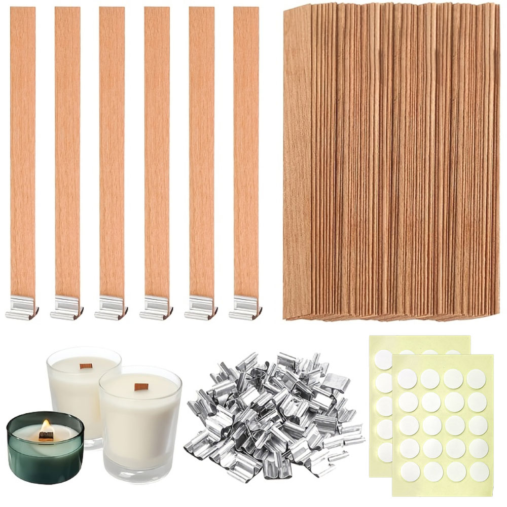 100Pcs Wooden Wicks with Base  - огляд і ціна Candle Making Wicks