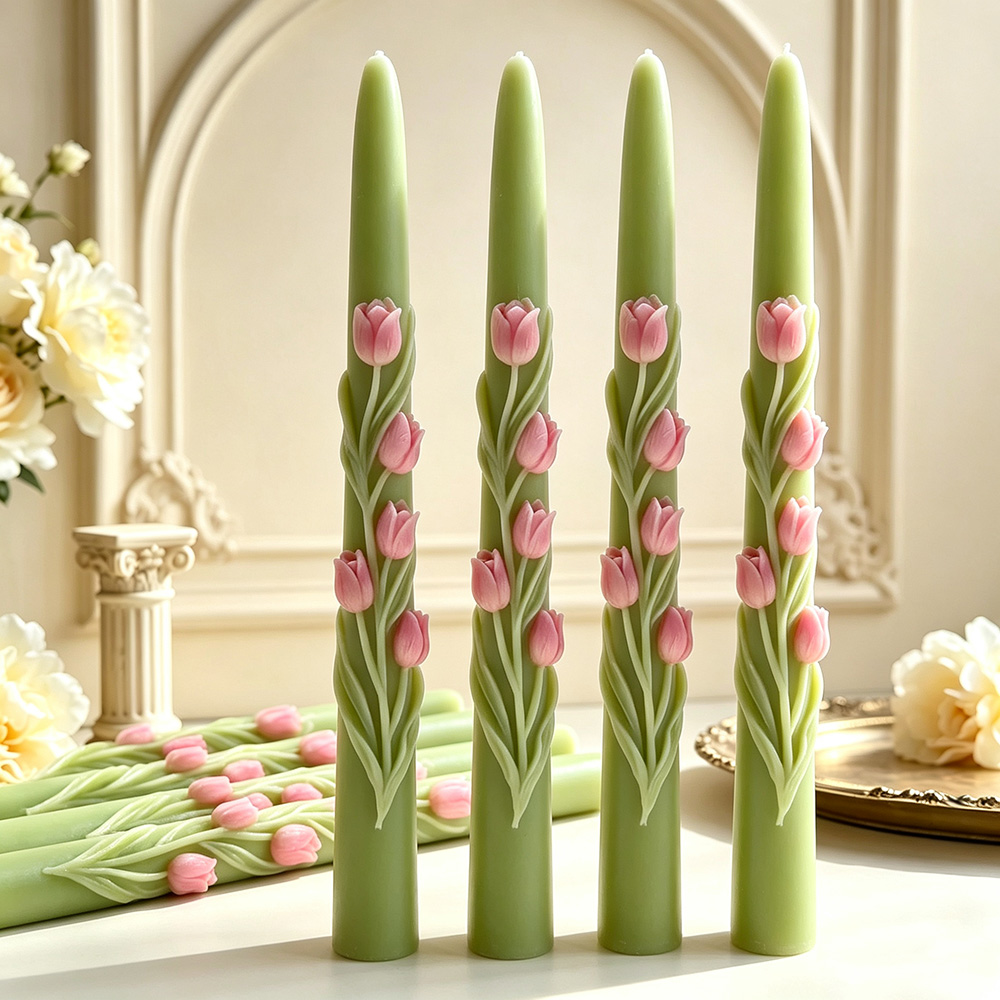 Long Pole Flower Taper Candle  - огляд і ціна Candle Making Video