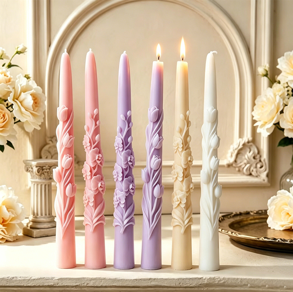 Long Pole Flower Taper Candle  - огляд і ціна Candle Making Video