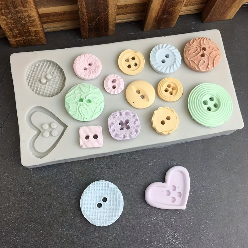 Buttons Shape Silicone Mold Si - огляд і ціна Candle Making Ideas