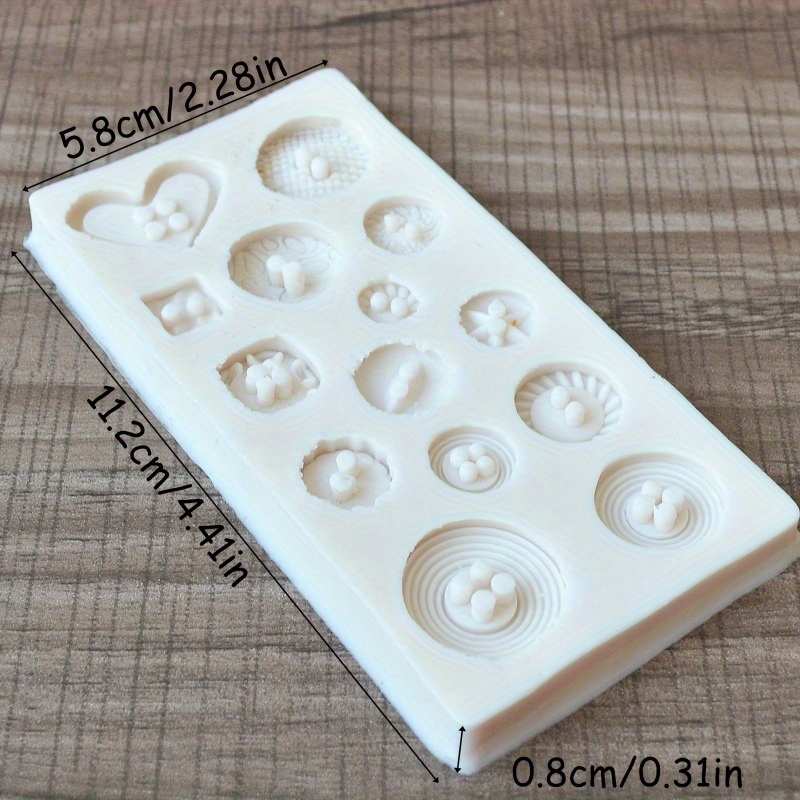 Buttons Shape Silicone Mold Si - огляд і ціна Candle Making Ideas