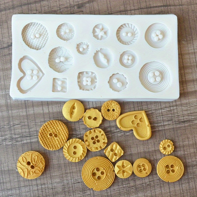 Buttons Shape Silicone Mold Si - огляд і ціна Candle Making Ideas