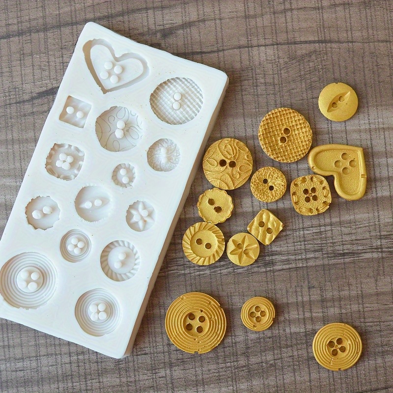 Buttons Shape Silicone Mold Si - огляд і ціна Candle Making Ideas