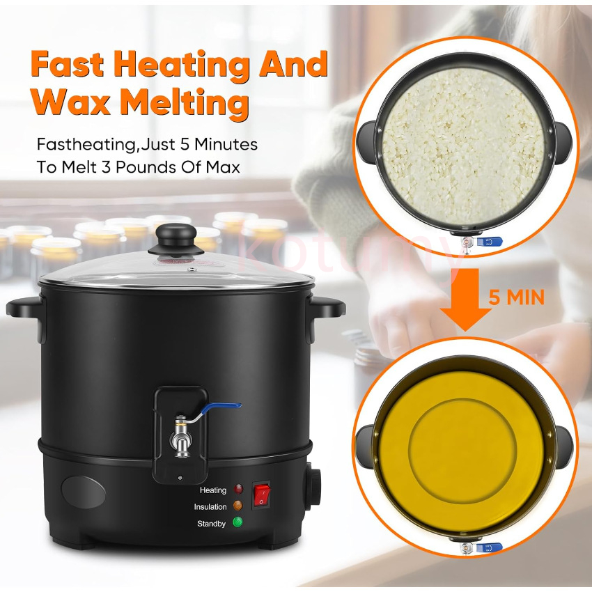 EU US Plug Electric Melting Ca - огляд і ціна Candle Making Wax Melter