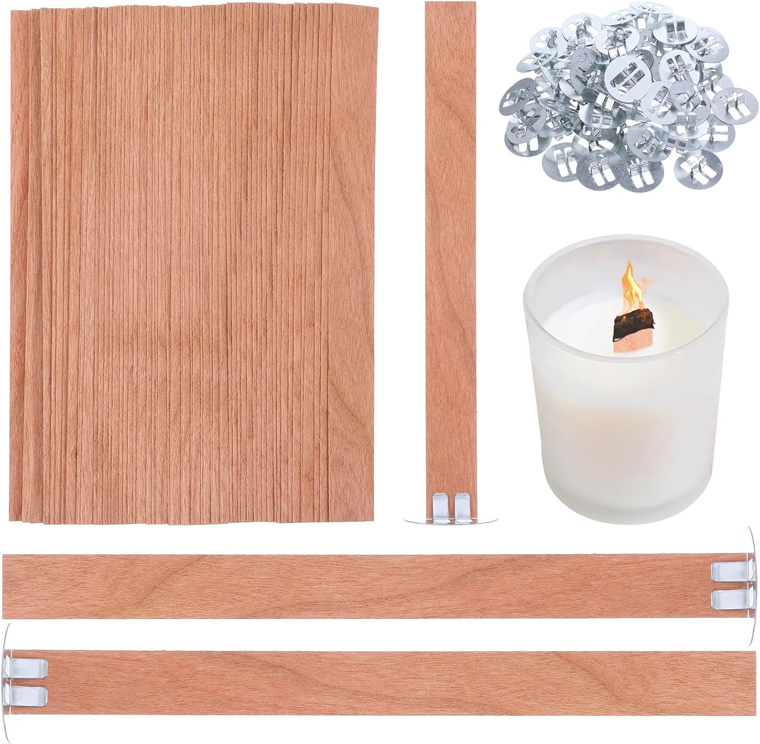 60Pcs Wood Wicks for Candles M - огляд і ціна Candle Making Video