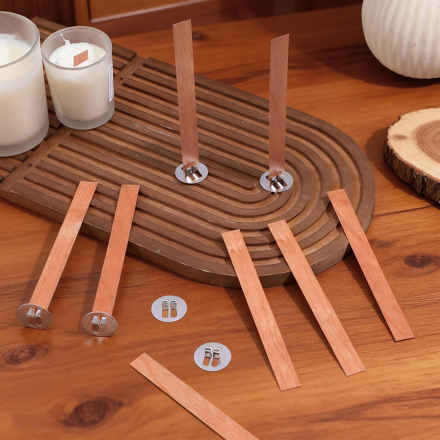 60Pcs Wood Wicks for Candles M - огляд і ціна Candle Making Video