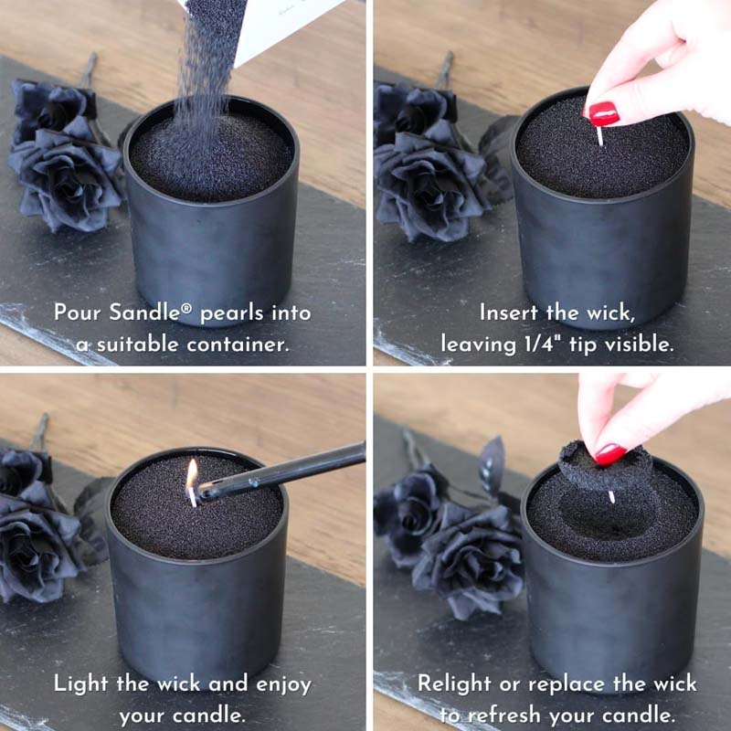 Black Candle Sand with Wick, 2 - огляд і ціна Candle Making Video